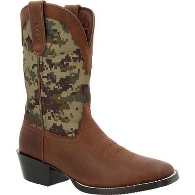 **Durango Mens 11" Western Boot Brown/Green** FINAL SALE
