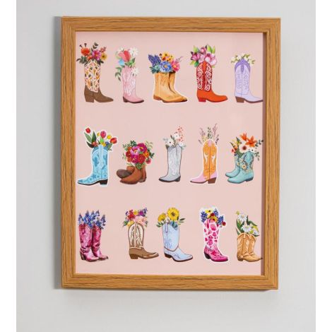 Evergreen Boots &amp; Bows Cowboy Boots Canvas Wall Decor - 11 x 14