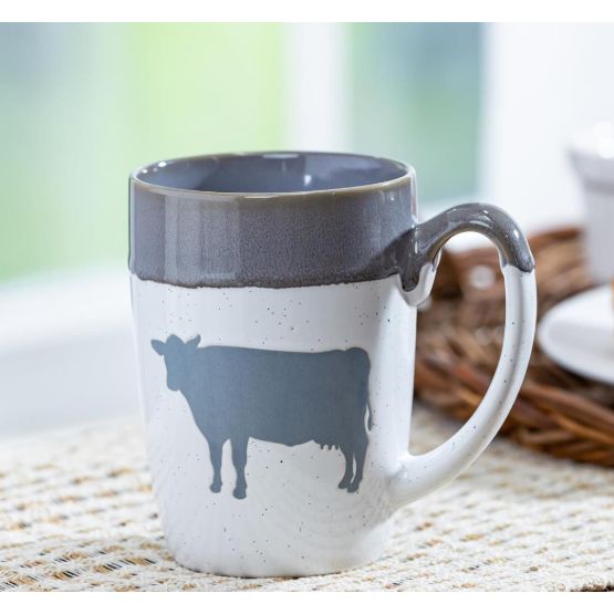 Evergreen Petal &amp; Plow Farm Artisinal Farm Cow - Grey 14 ounce
