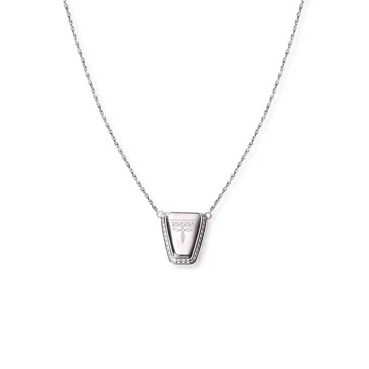Dallas Square Toe Necklace- Silver