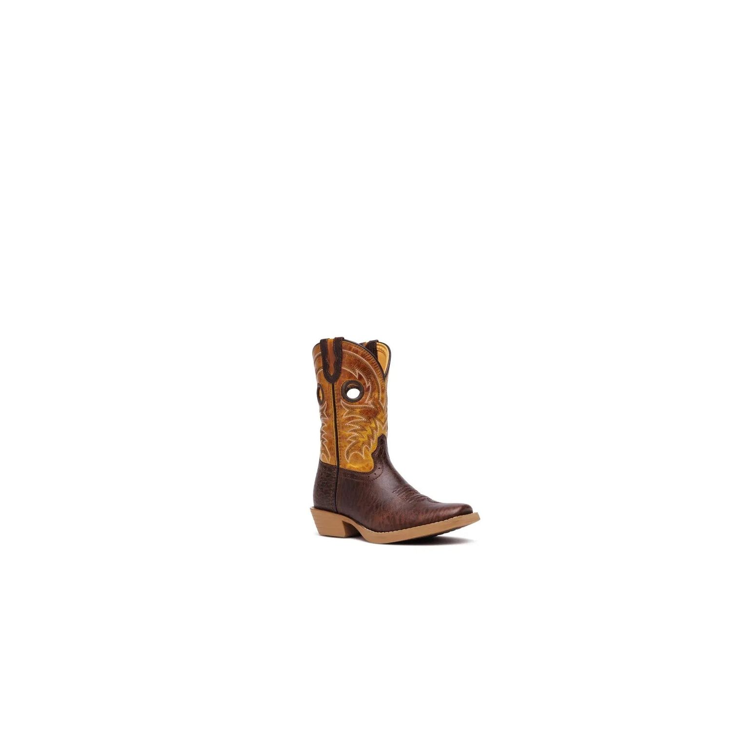 Durango Shyloh Little Kid's 8" Cutter Toe Western Boot - Mole Brown/Golden Maze