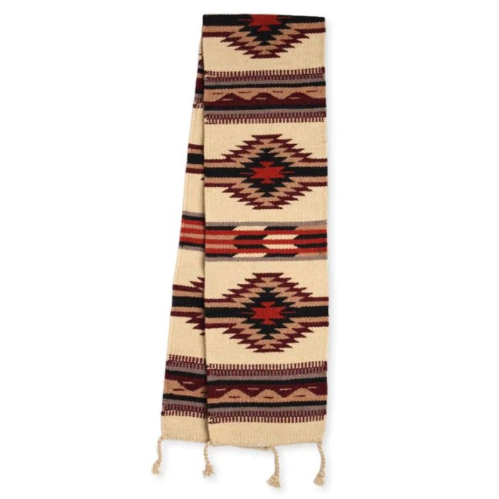 El Paso Maya 10x80 Modern Wool Runner - Natural/Red/Black