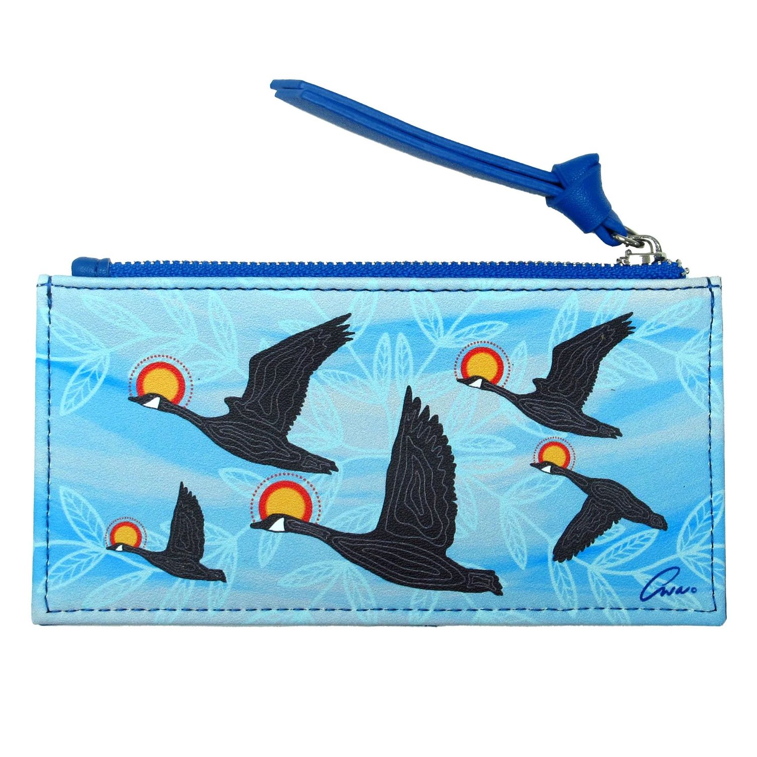 Eruoma Awashish Niskak Geese Card Holder - Blue