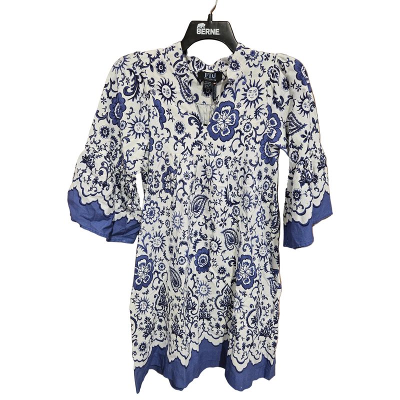FDJ Women's Bell Sleeve V Neck Dress