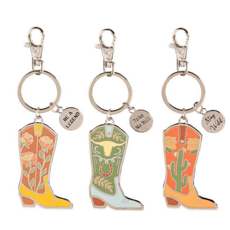 Evergreen Harvest Blossom Boot Keychain