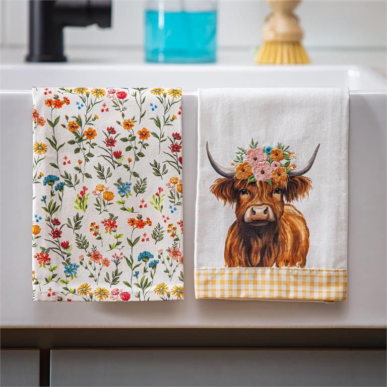 Petal &amp; Plow Farm Animal Tea Towel Set of 4