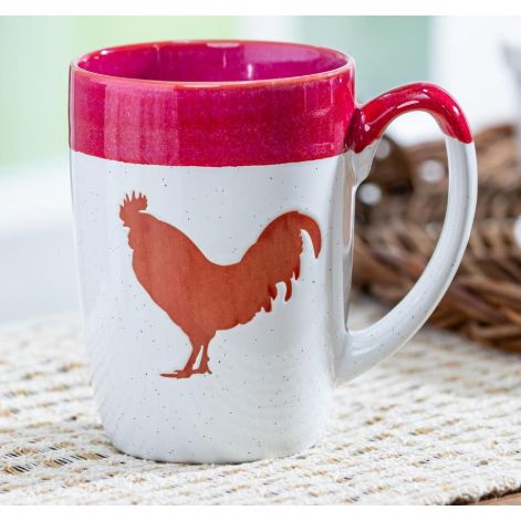 Evergreen Petal &amp; Plow Farm Rooster Coffee Cup- 14 ounce