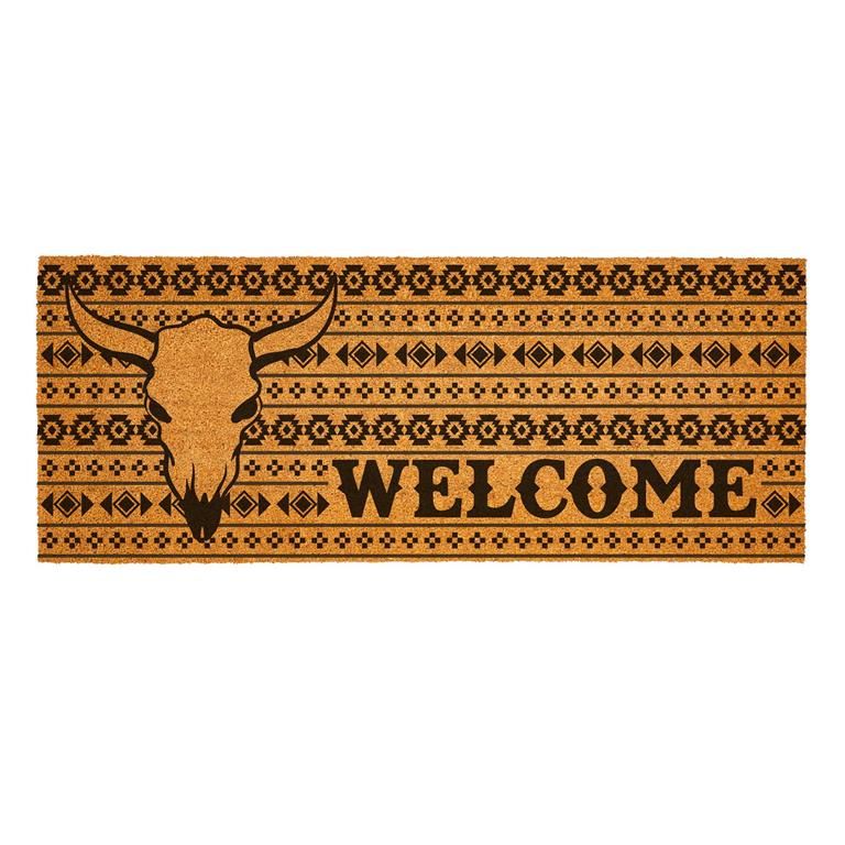 Evergreen Southwest Pueblo Steer Coir Mat-60 x 24