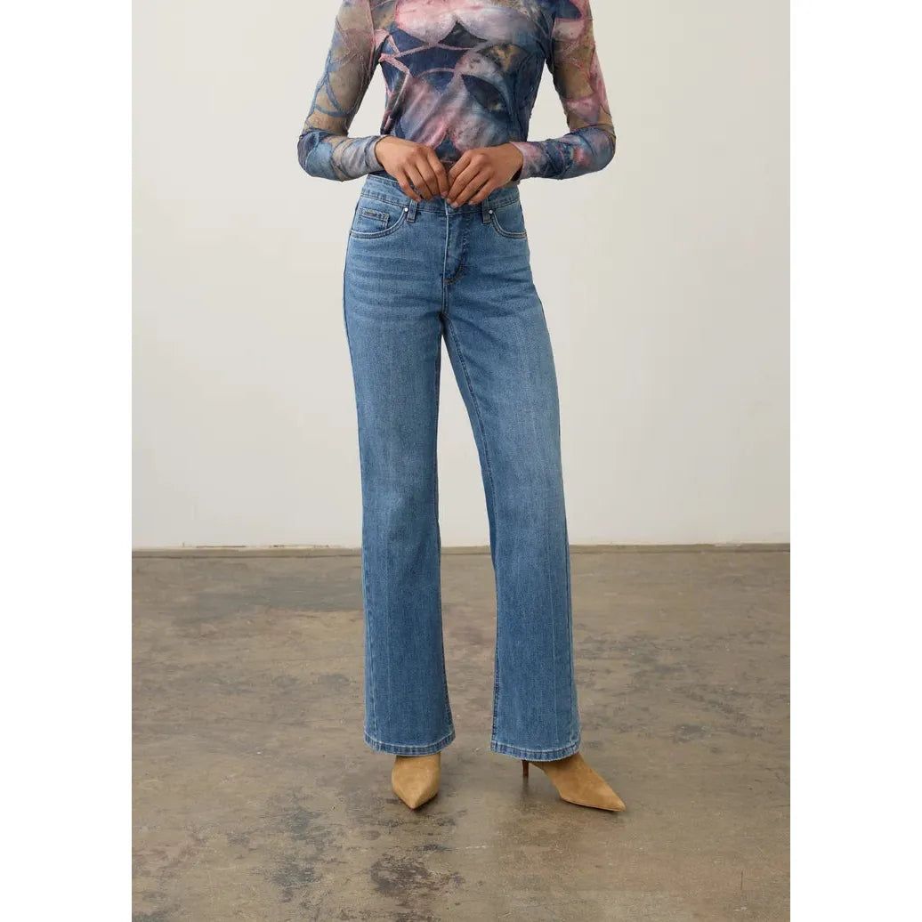 FDJ Olivia Bootleg Denim Jeans - Medium Blue