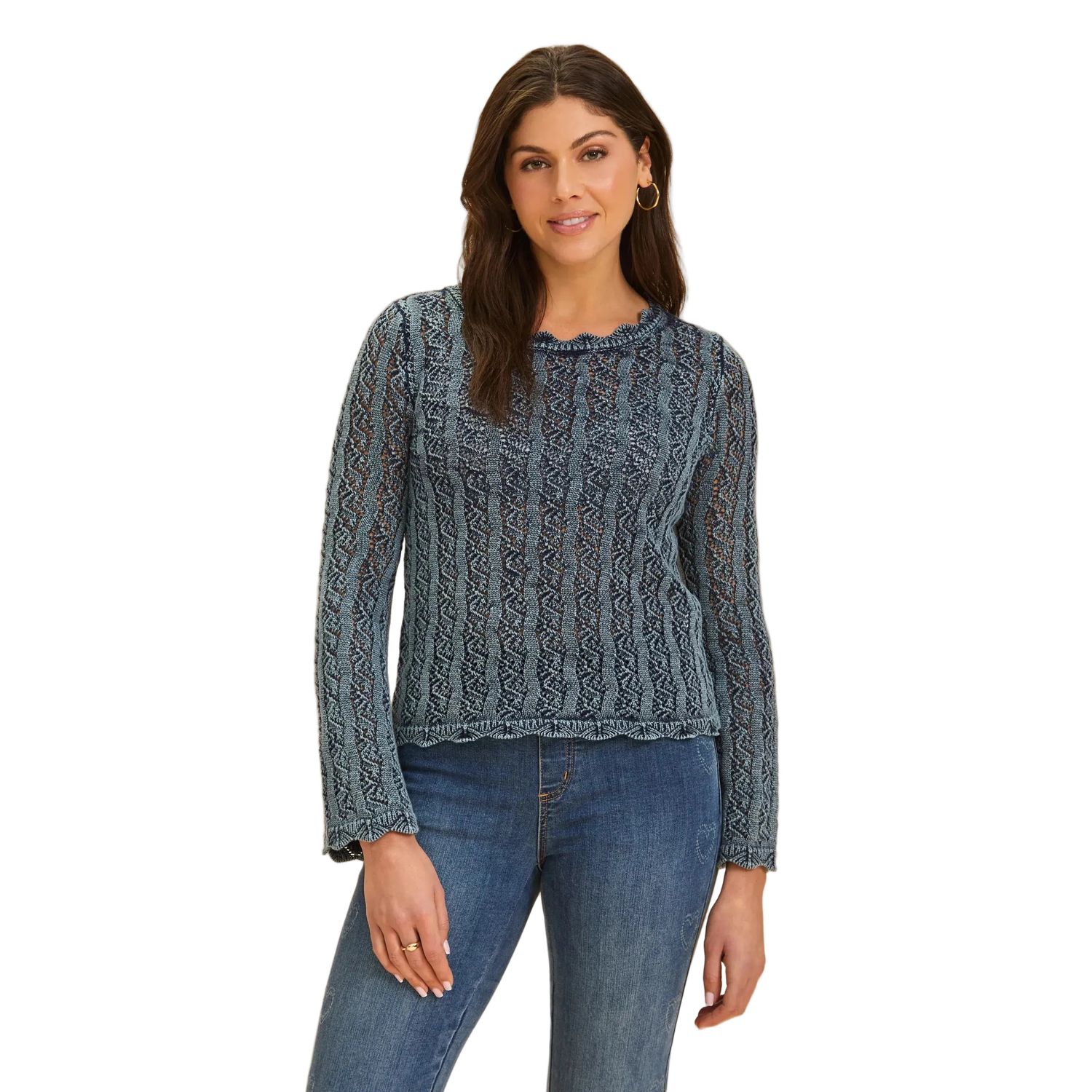FDJ Women's Long Sleeve Garment Dye Sweater - Multiple Colours