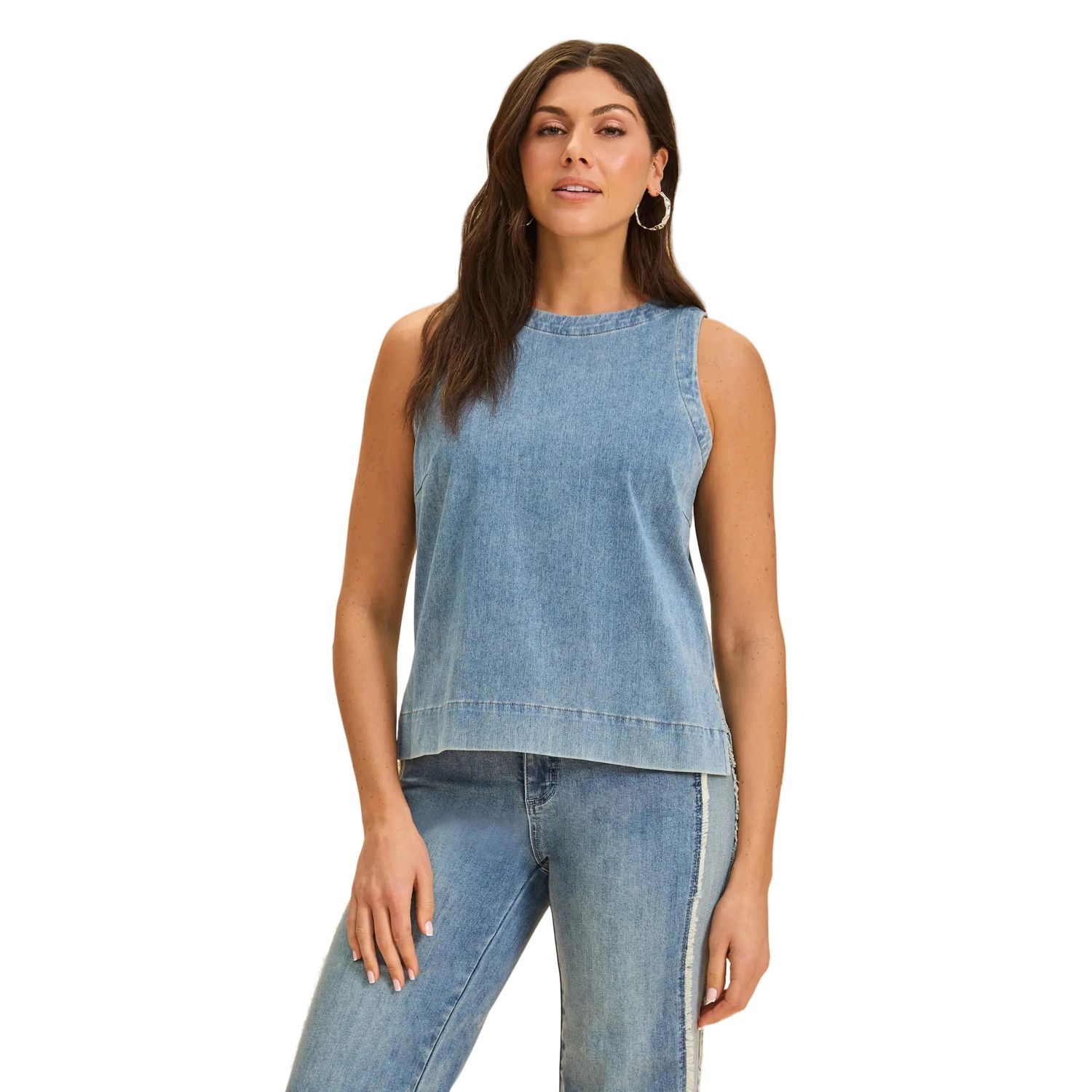FDJ Women's Sleeveless Top - Light Denim