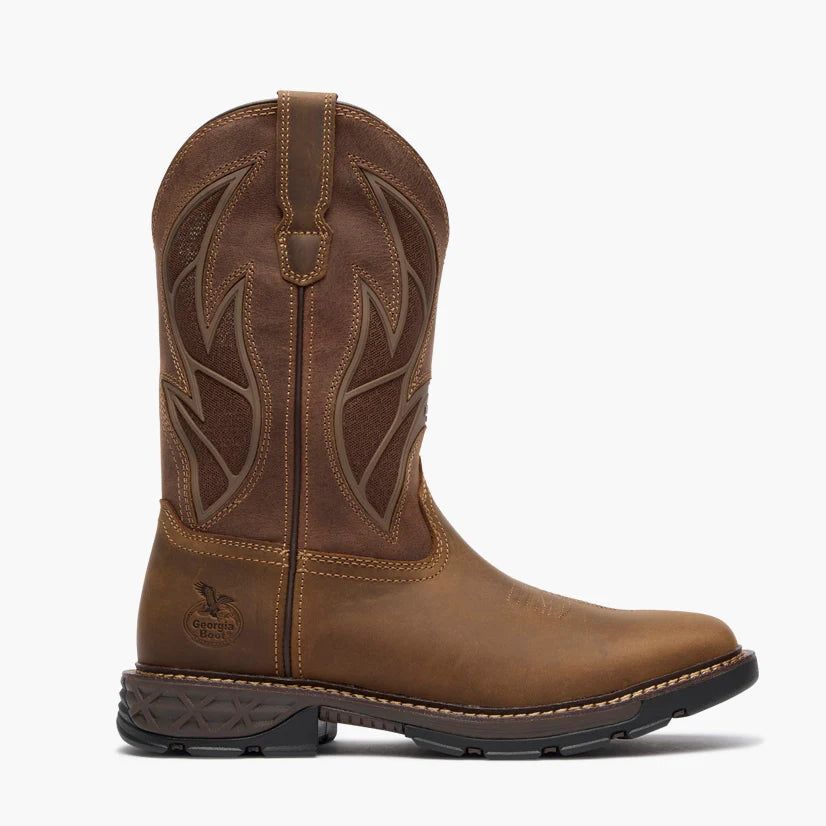 Georgia Men's Cargo Tec FLX 11 Pull-On Work Boots - Brown