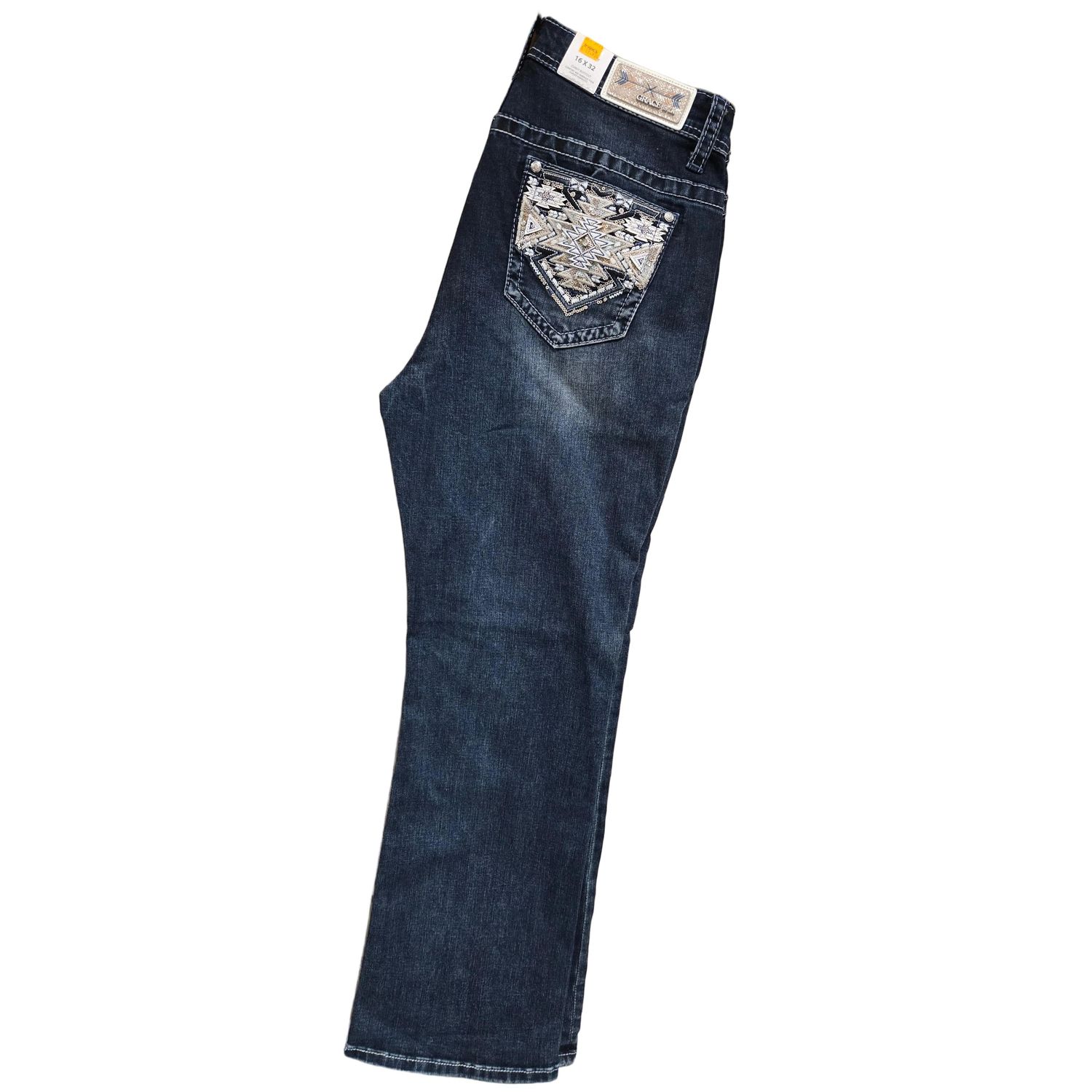 Grace in LA Women's Aztec Plus Size Jeans - PB61958