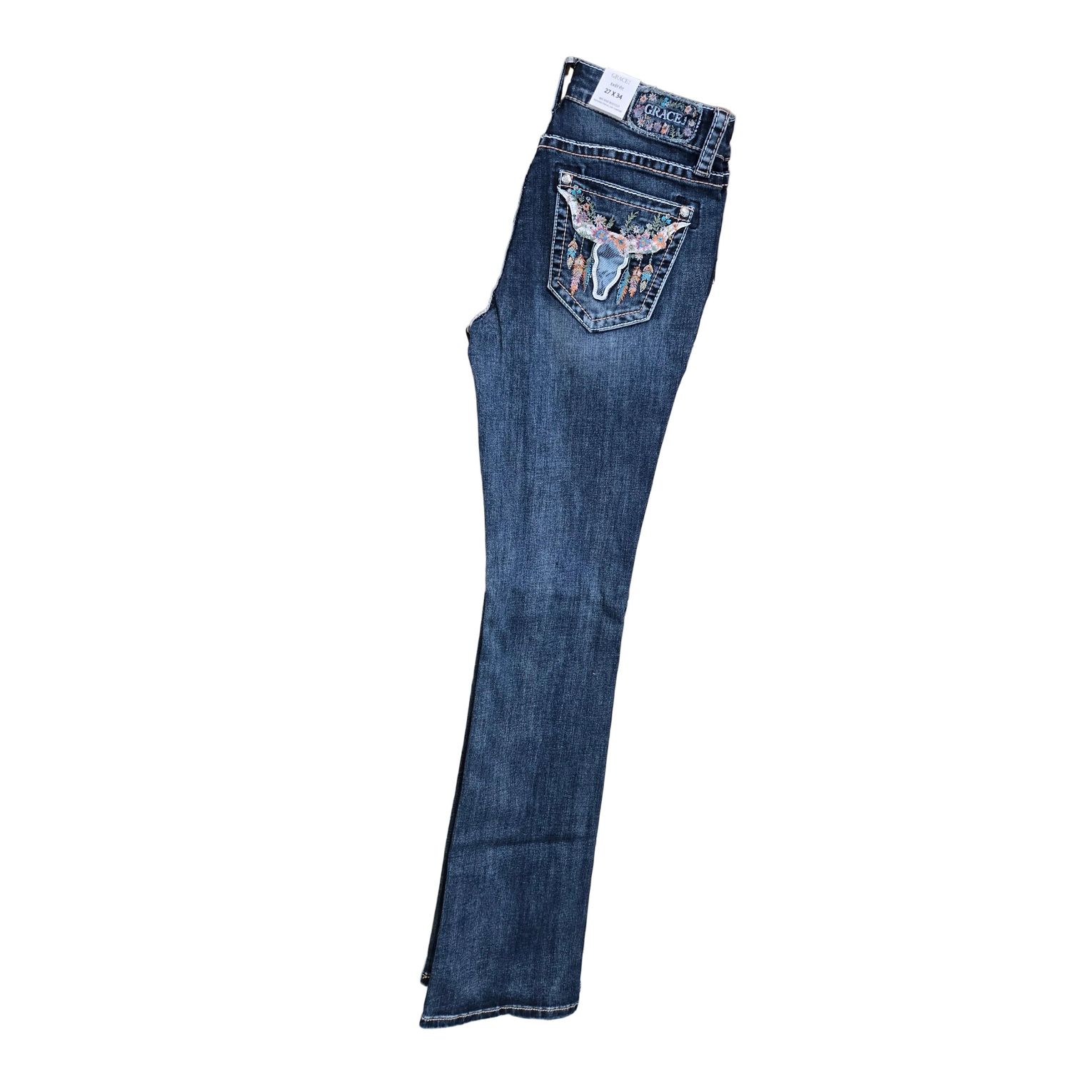 Grace in LA Women's Steer Head Jeans EXC