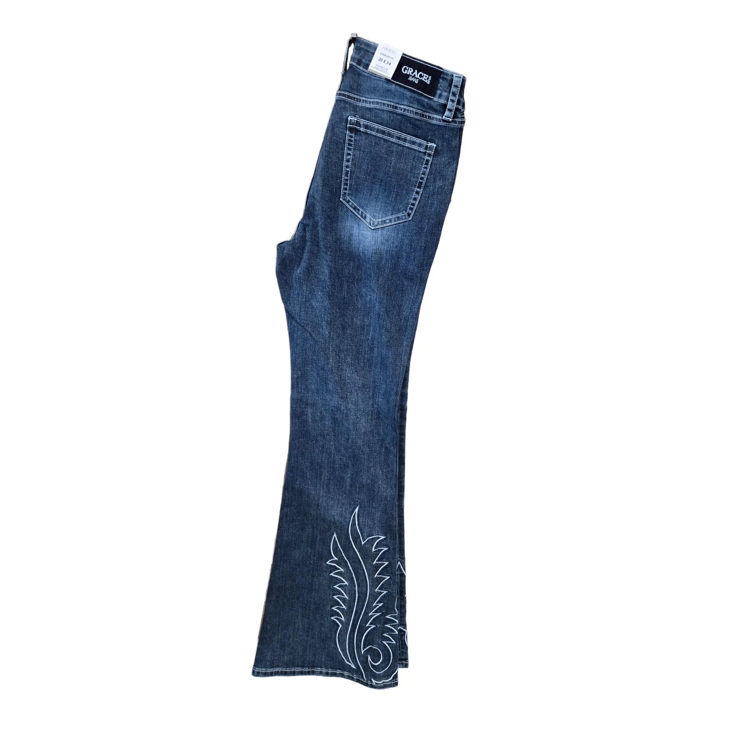 Grace in LA Women's Harmony Fit High Rise Flare Jean