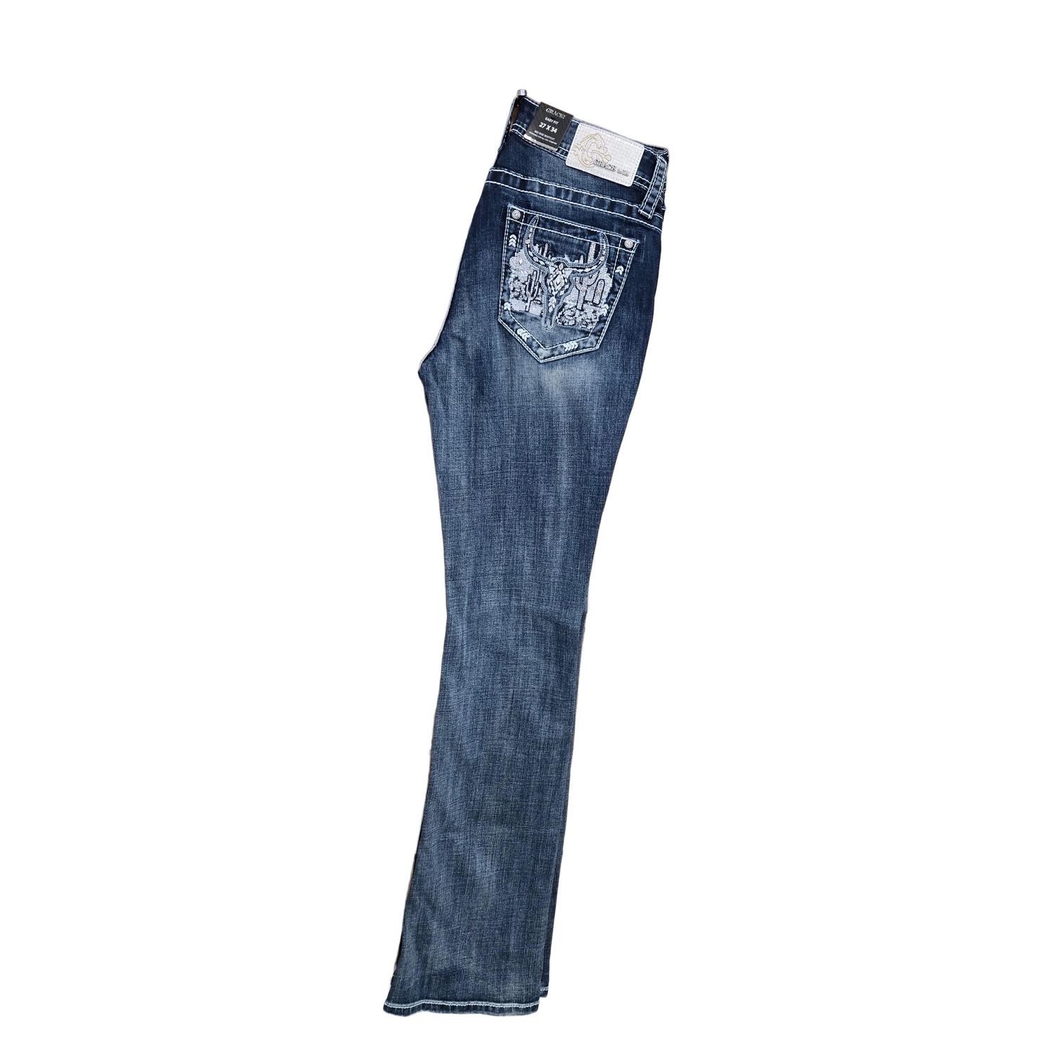 Grace in LA Women's Steer Head Jeans SL