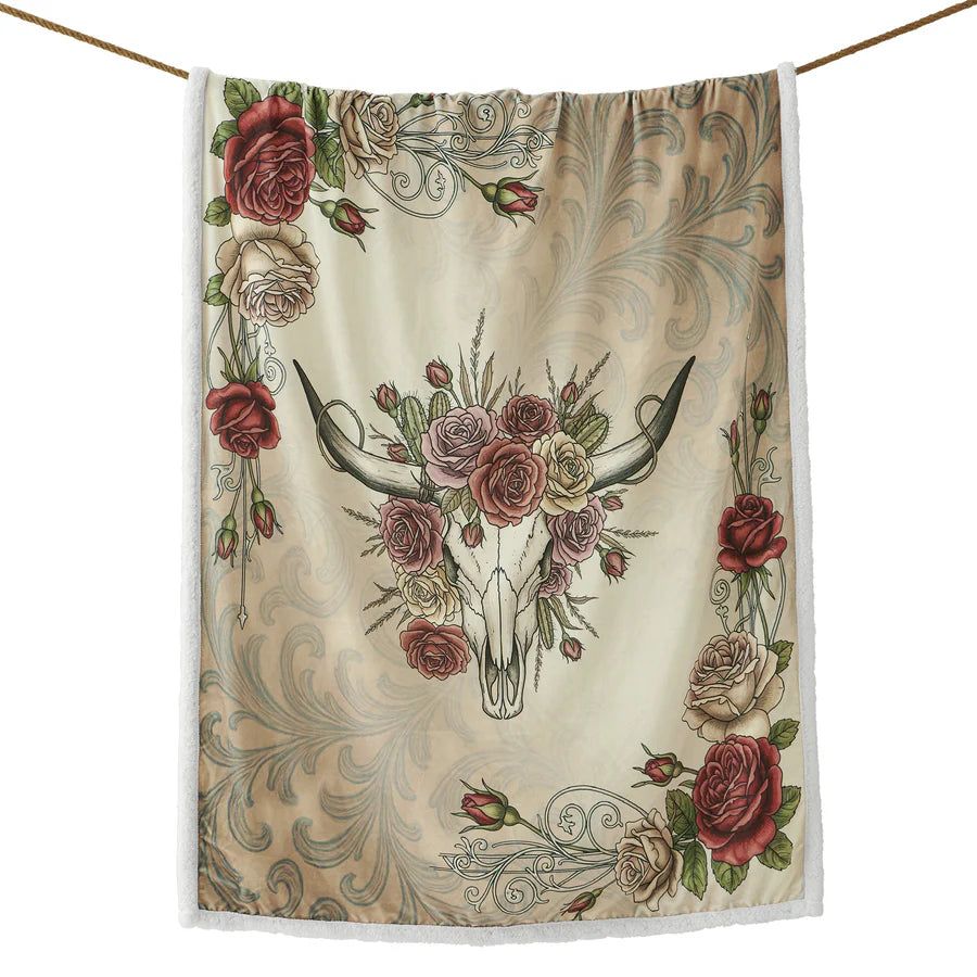 HiEnd Accents Rowena Longhorn Sherpa Throw