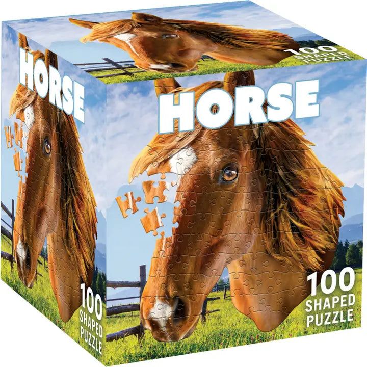 Horse Shaped 100 Piece Jigsaw Puzzle