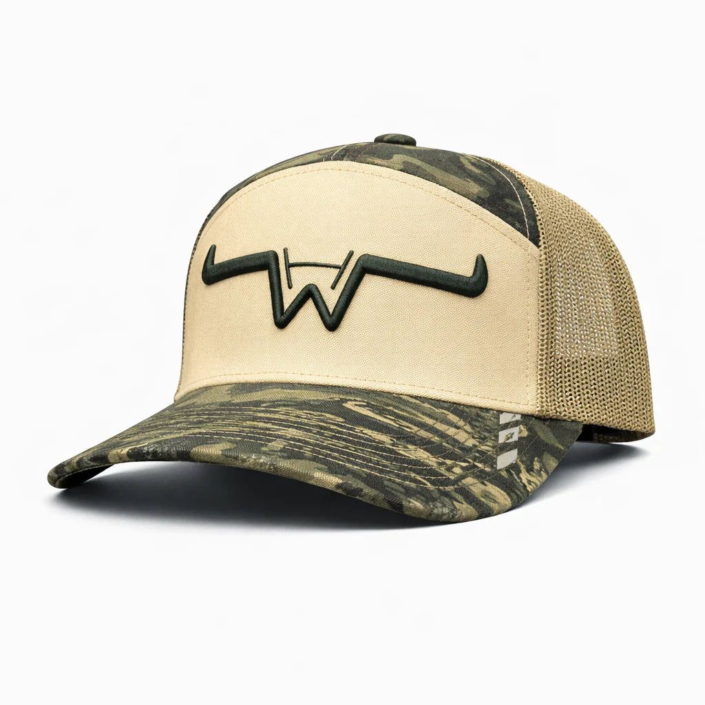 Hostile Western 7 Panels Camo Curved Brim Cap - Beige/Camo