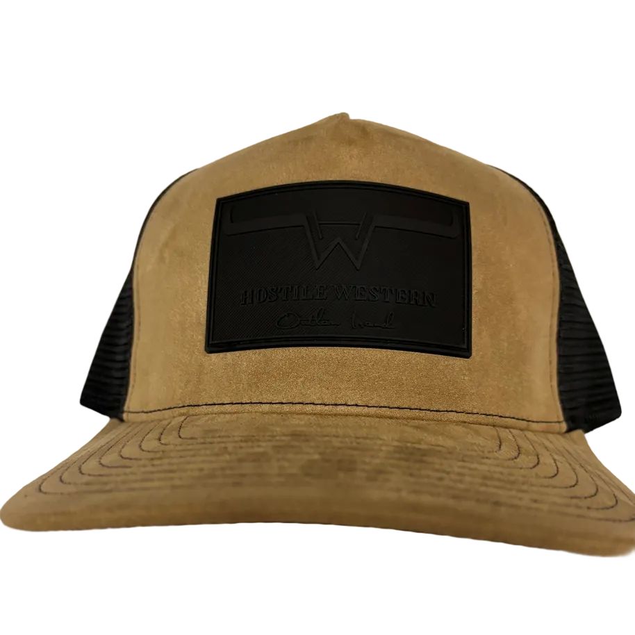 Hostile Western Curved Bill Crest Suede Cap