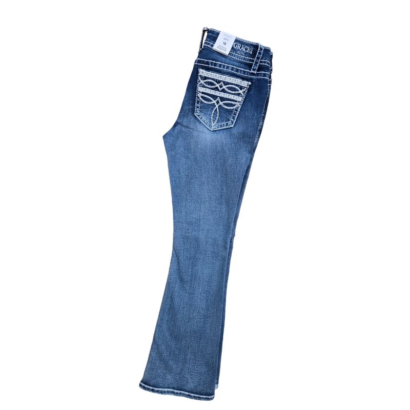 Grace in LA Girl's Bug Toe Jeans