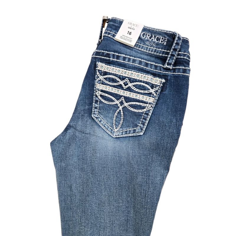 Grace in LA Girl's Bug Toe Jeans