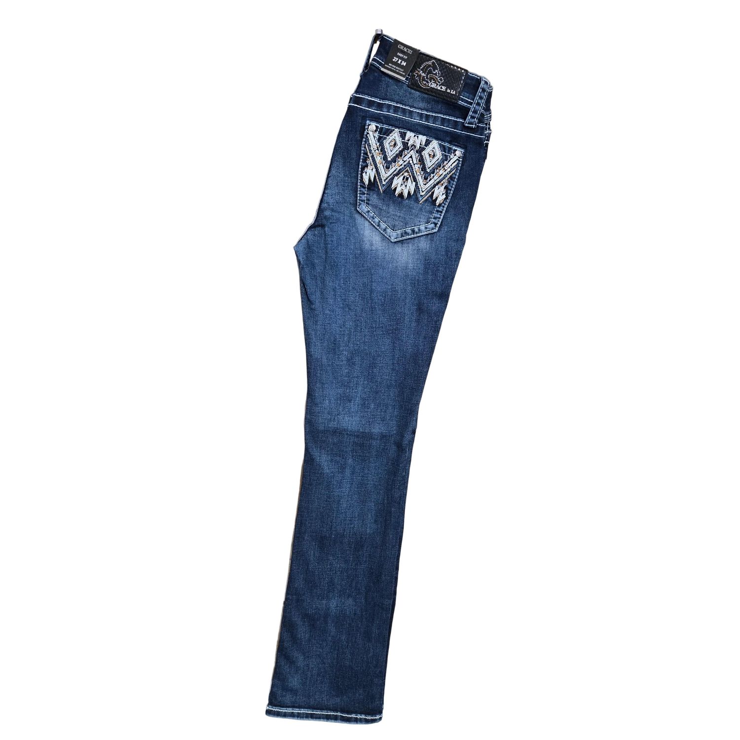 Grace in LA Women's Aztec Modify Jeans - EB81778