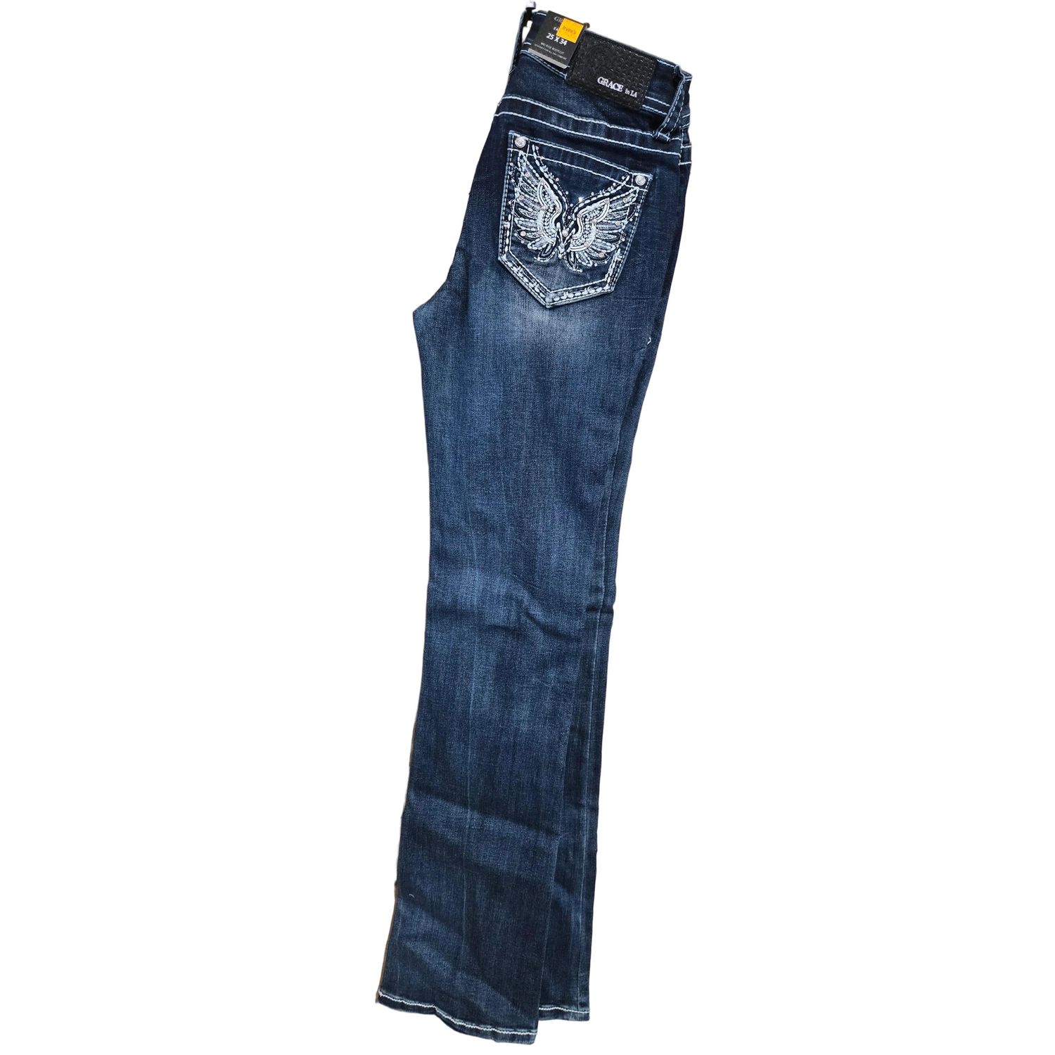 Grace in LA Women's Wings Modified Jeans