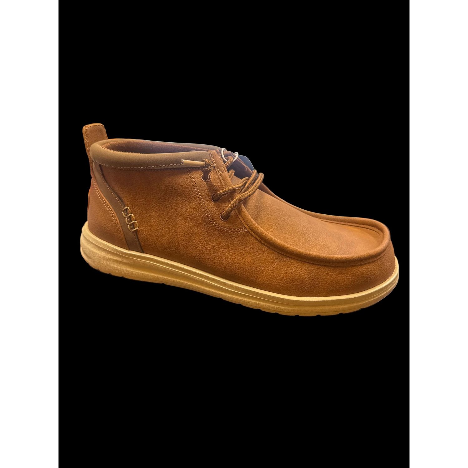 Hey Dude Men's Wally Mid GripR Classic Shoe- Cognac/Tan