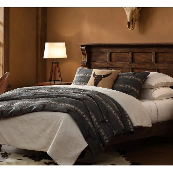 Hi End Accents Chisholm Chenille Jacquard Comforter Set- Canyon Smoke