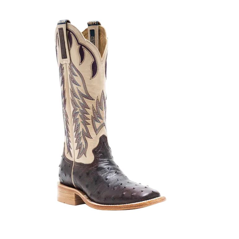 Hyer Women's Harper Oiled Leather Western Boots - Purple/White
