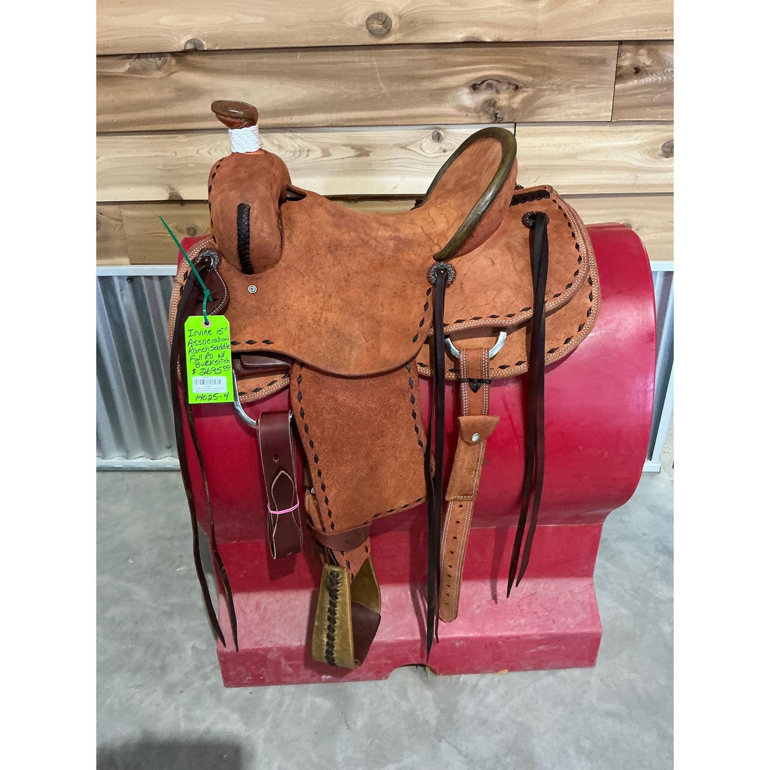 Irvine 15" Association Ranch Saddle--Full R/O w/ Buckstitch - 14025-4
