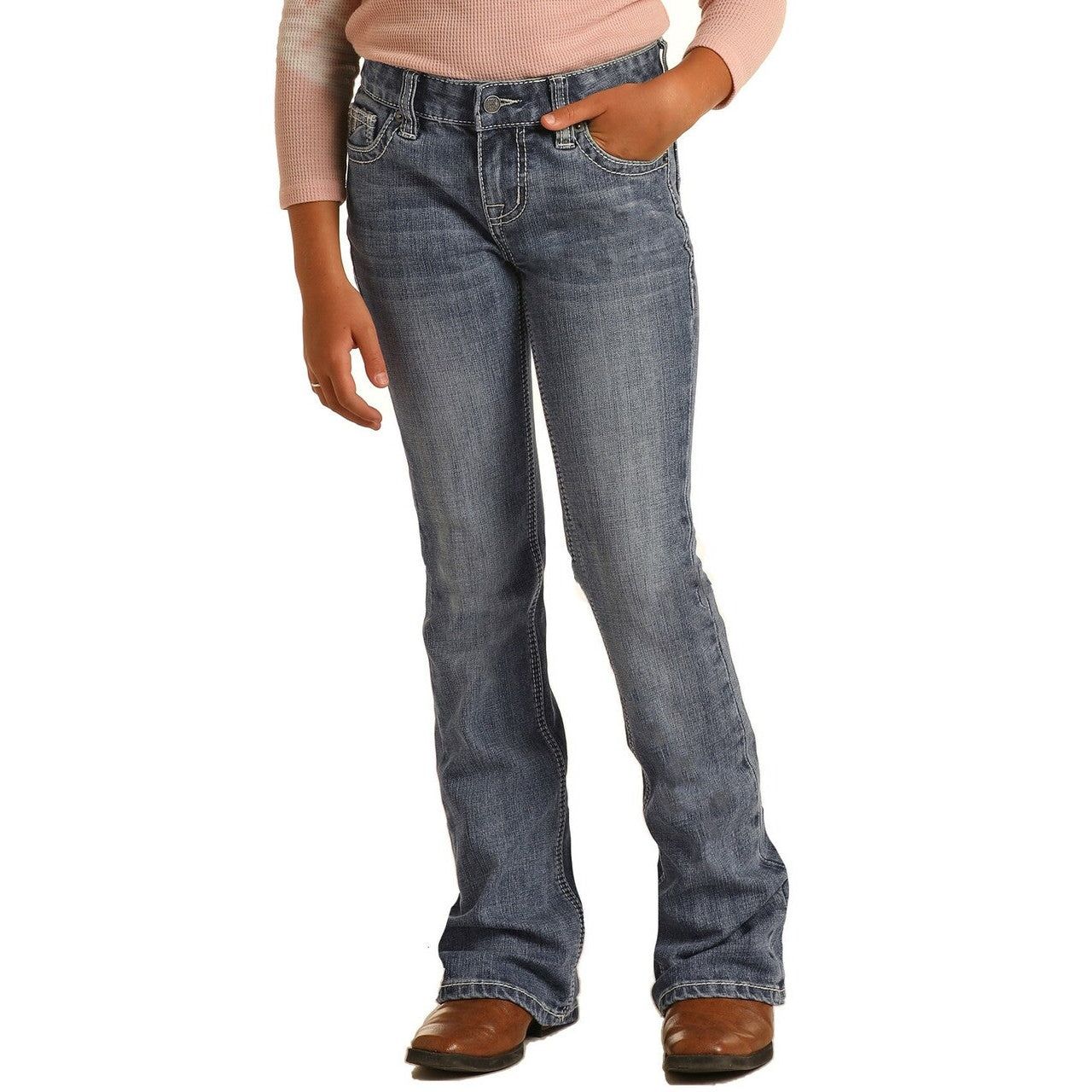 Rock &amp; Roll Girls Boot Cut Jeans - G5-3711