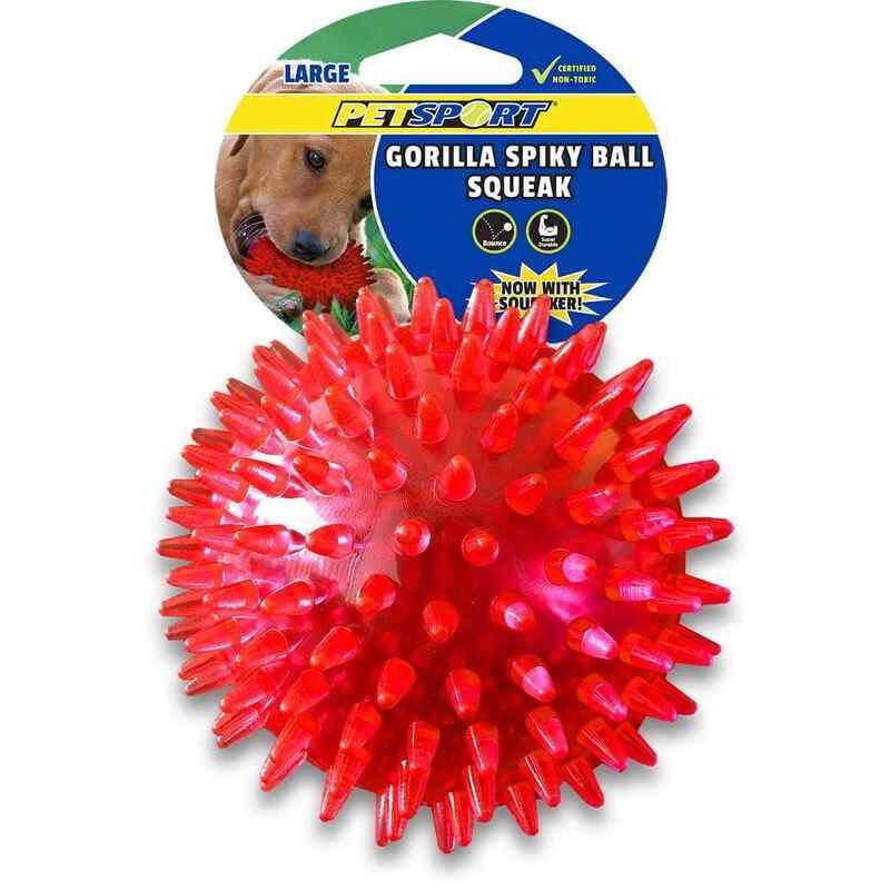 Gorilla Spiky Squeak Ball-Medium 2.8"
