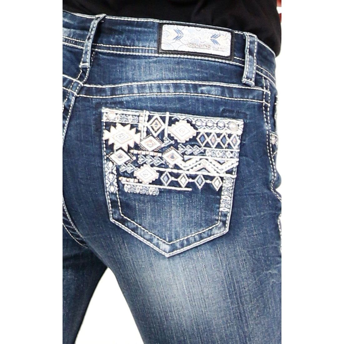 Grace in LA Girl's Bootcut Jeans - Aztec - GB3381