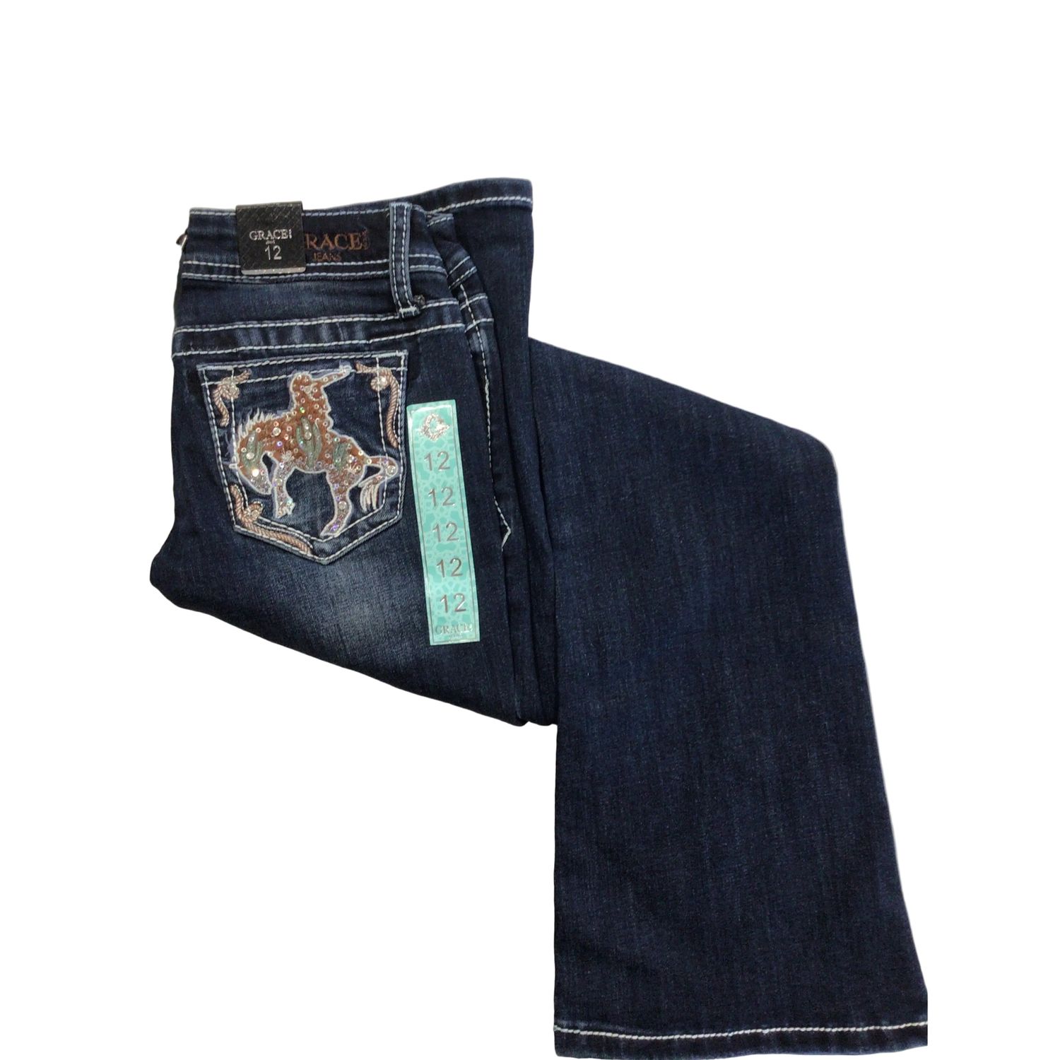 Grace in LA Girl's Jeans - Cowboy