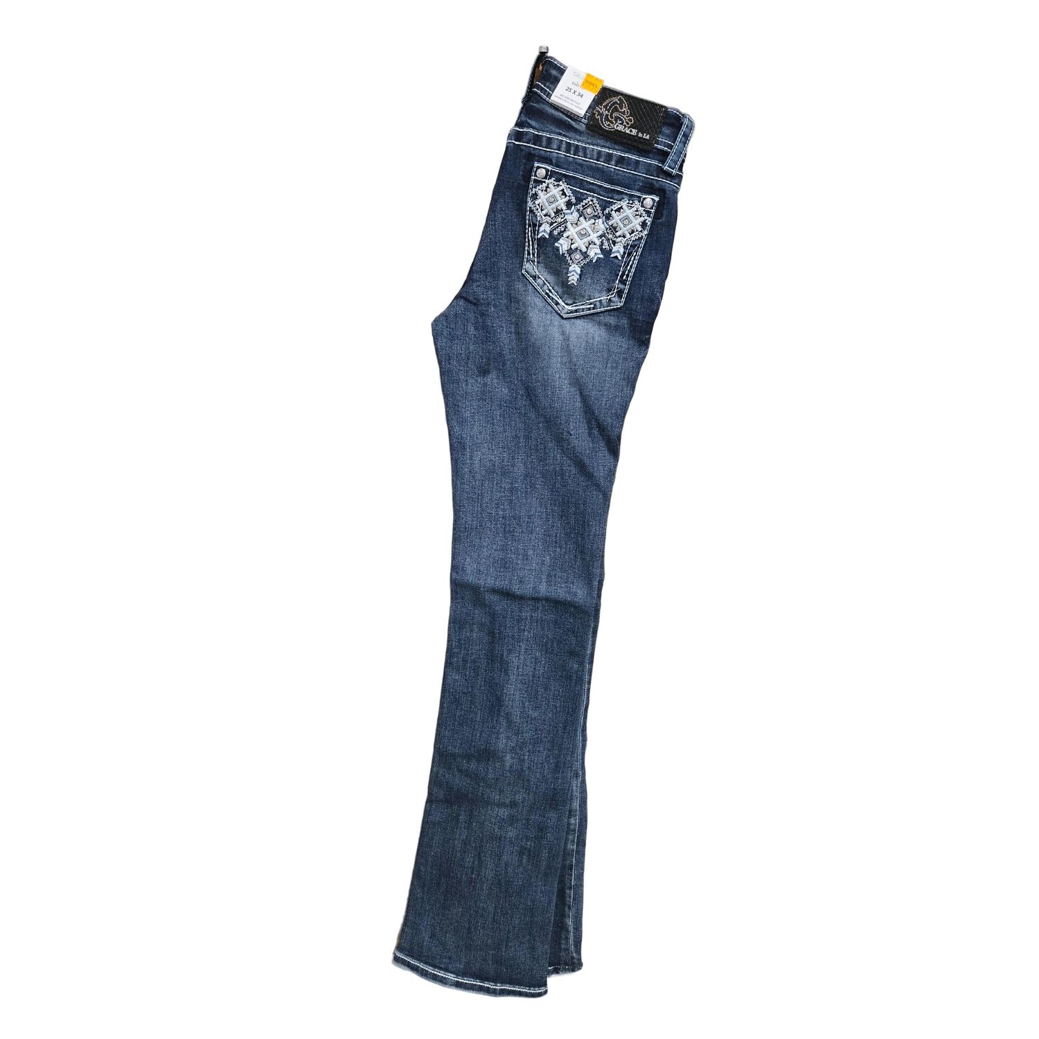 Grace in LA Women's Aztec Jeans - EB51840