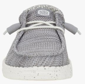 Hey Dude Women's Wendy Wide Stretch Sox Shoes - Light Grey