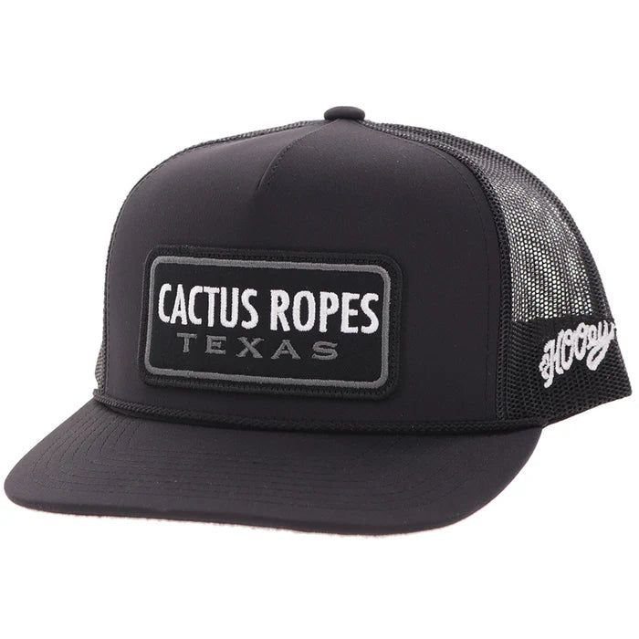 Hooey Cactus Ropes Hybrid Bill Trucker Cap - Black/White