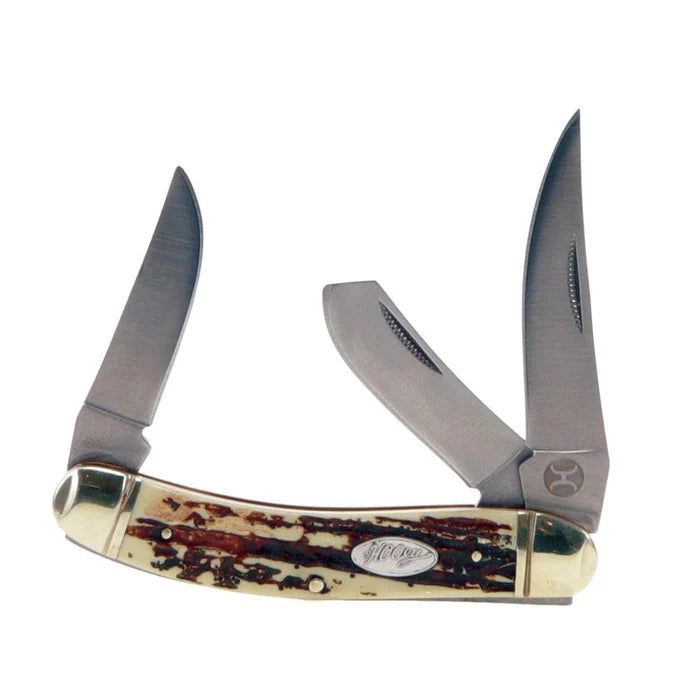 Hooey Stag Sow Belly Buckey Knife