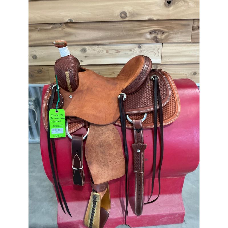 Irvine 13" Junior Association Saddle-1/2 Tooled - 14090-6
