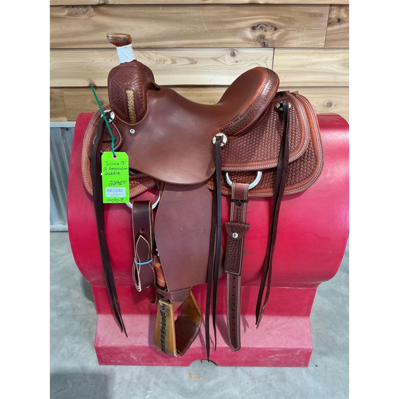 Irvine 13" Junior Association Saddle-1/2 Tooled - 14090-8