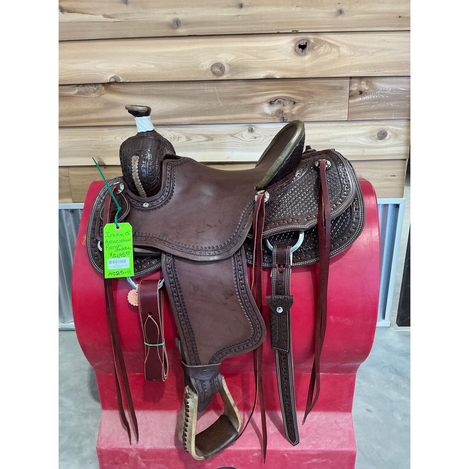 Irvine 15" Association Ranch Saddle-1/2 Tooled