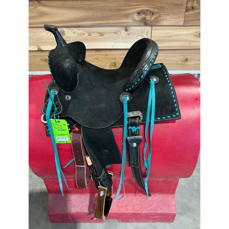 Irvine 13" Barrel Saddle-Black Leather