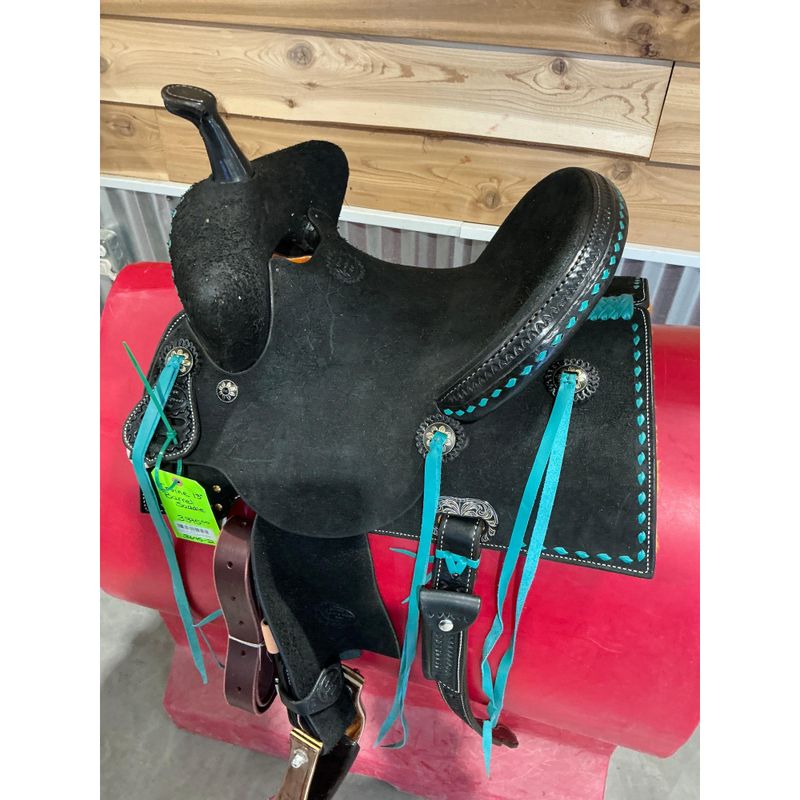 Irvine 13" Barrel Saddle-Black Leather