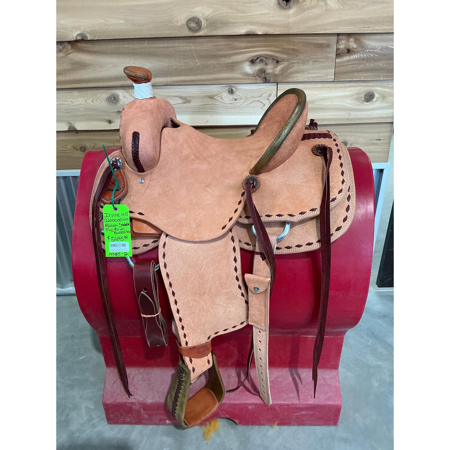 Irvine 14.5" Association Ranch Saddle--Full R/O w/ Buckstitch - 14025-2
