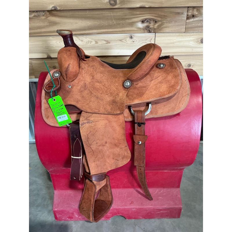 Irvine 14" Team Roping Saddle-Full R/O-Inlaid Seat