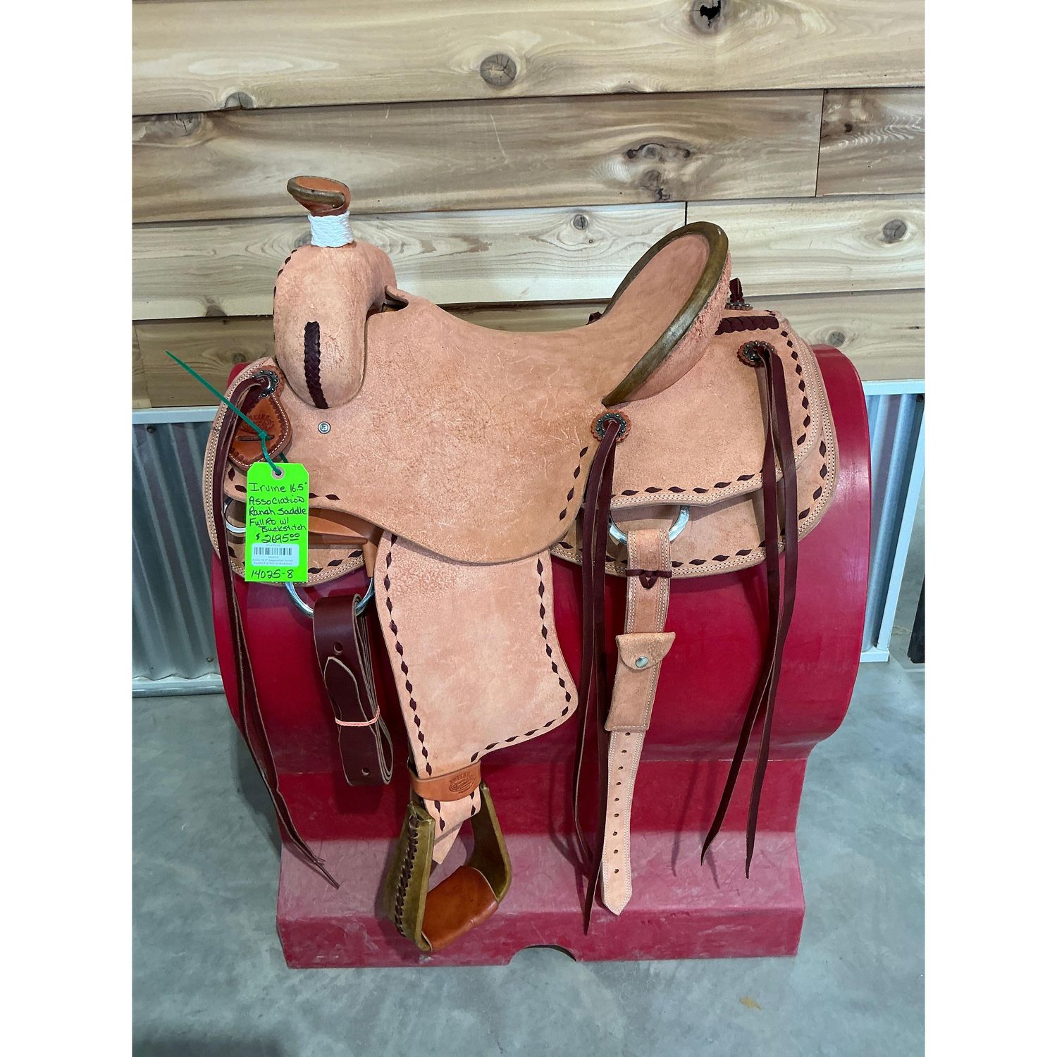 Irvine 16.5" Association Ranch Saddle-Full R/O w/ Buckstitch