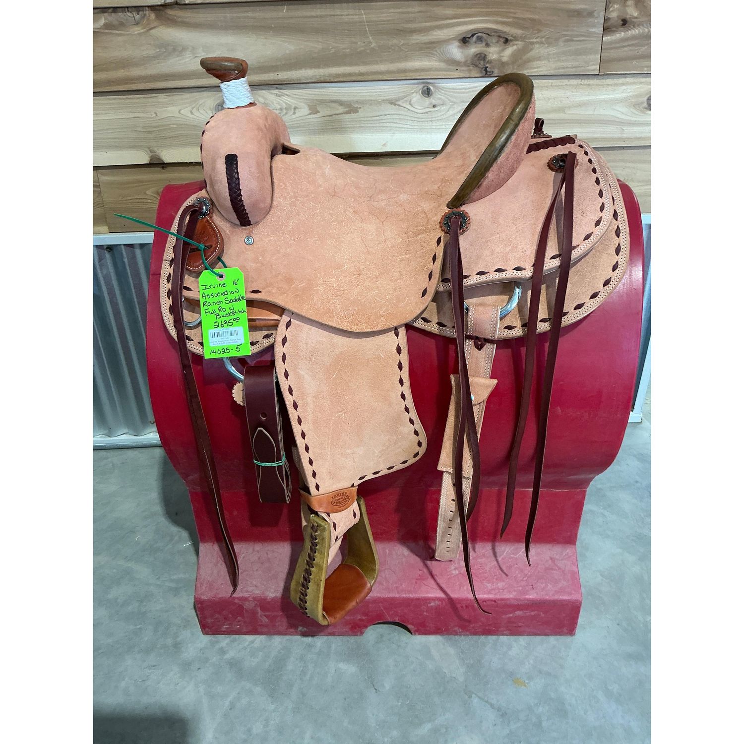 Irvine 16" Association Ranch Saddle--Full R/O w/ Buckstitch - 14025-5