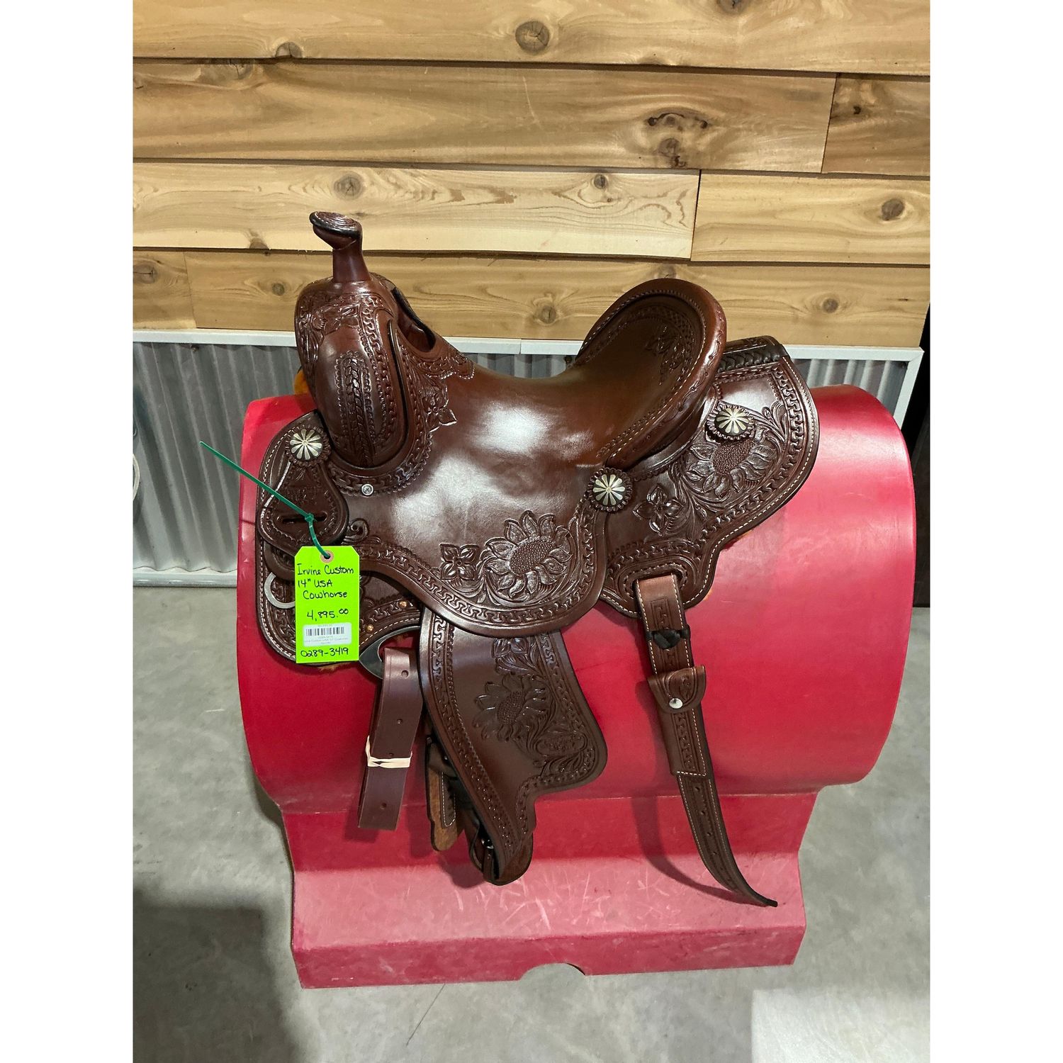 Irvine Custom USA 14" Cowhorse Saddle - 0289-3419